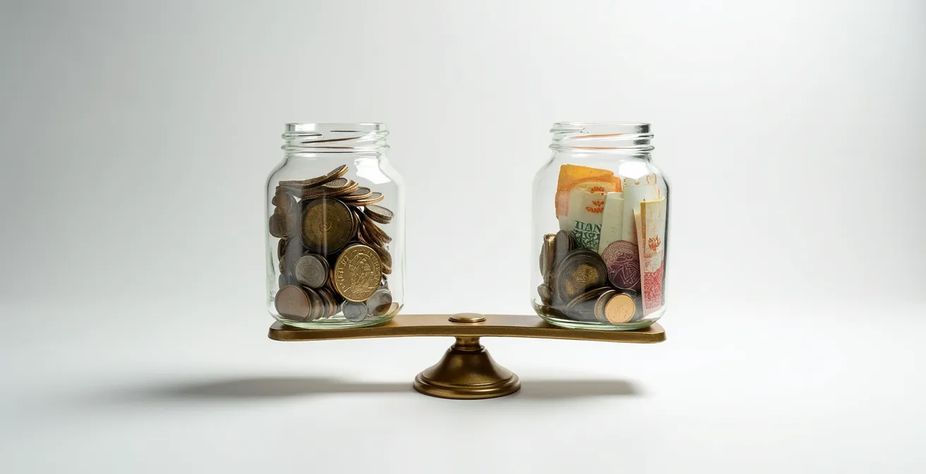 Visual comparison of wealth erosion from high mutual fund fees versus low-cost ETFs over time