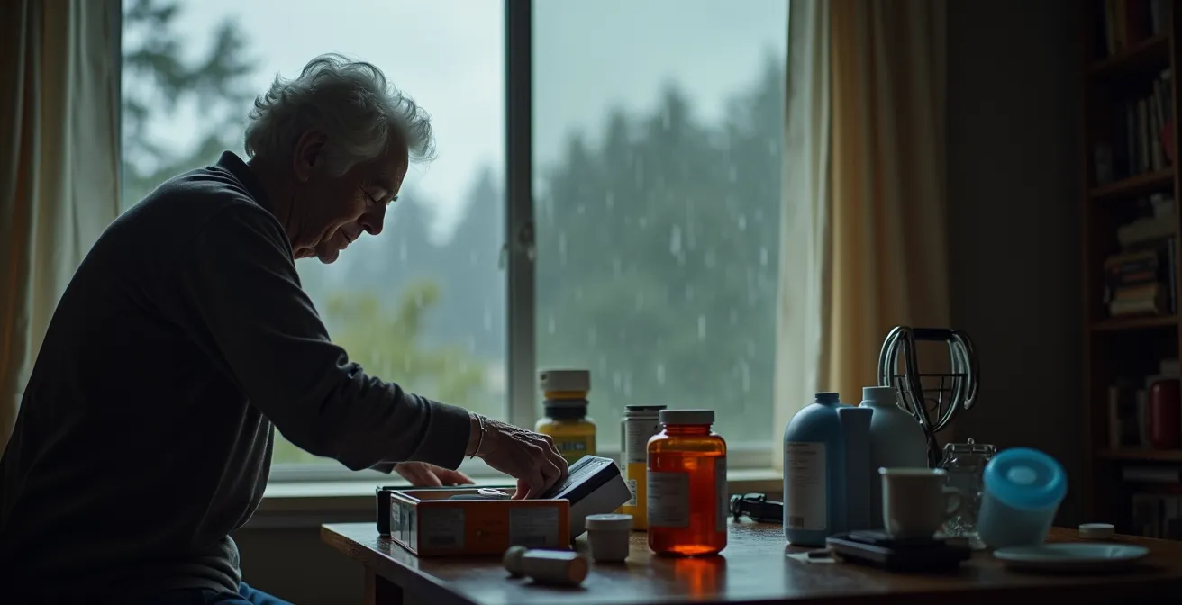 Dramatic storm waves near coastal power lines during November weather event